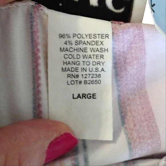 TMG Colorful Striped on White Sleeveless Midi Dress Large NWOT - Picture 13 of 13